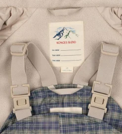 Børn Konges Sløjd Regntøj m. Seler/Fleece - Palme - Laurel Blue Check