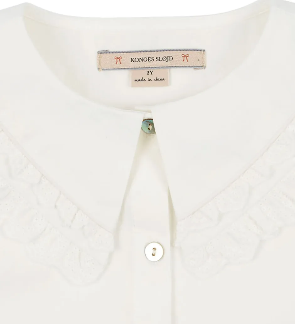 Børn Konges Sløjd Skjorte - Coeur Collar - Optic White