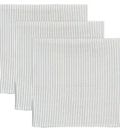 Stofbleer|Pusletid*Konges Sløjd Stofbleer - 65x65 cm - 3-pak - Stripe Bluie