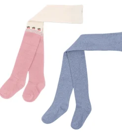 Strømpebukser*Konges Sløjd Strømpebukser - Bambus - 2-pak - Purple/Pink Dolphi