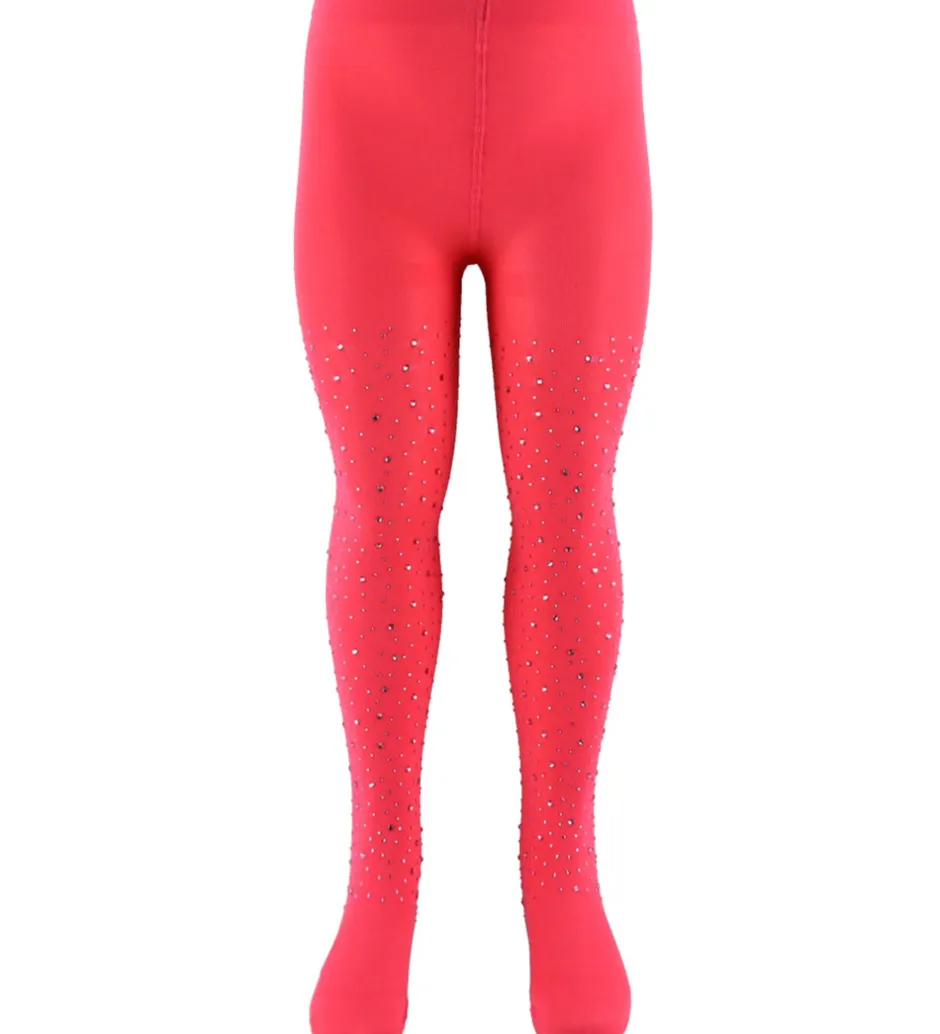 Strømpebukser*Konges Sløjd Strømpebukser - Glam - Amour Pink m. Rhinsten