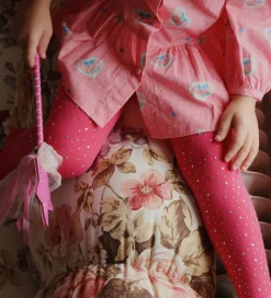 Strømpebukser*Konges Sløjd Strømpebukser - Glam - Amour Pink m. Rhinsten
