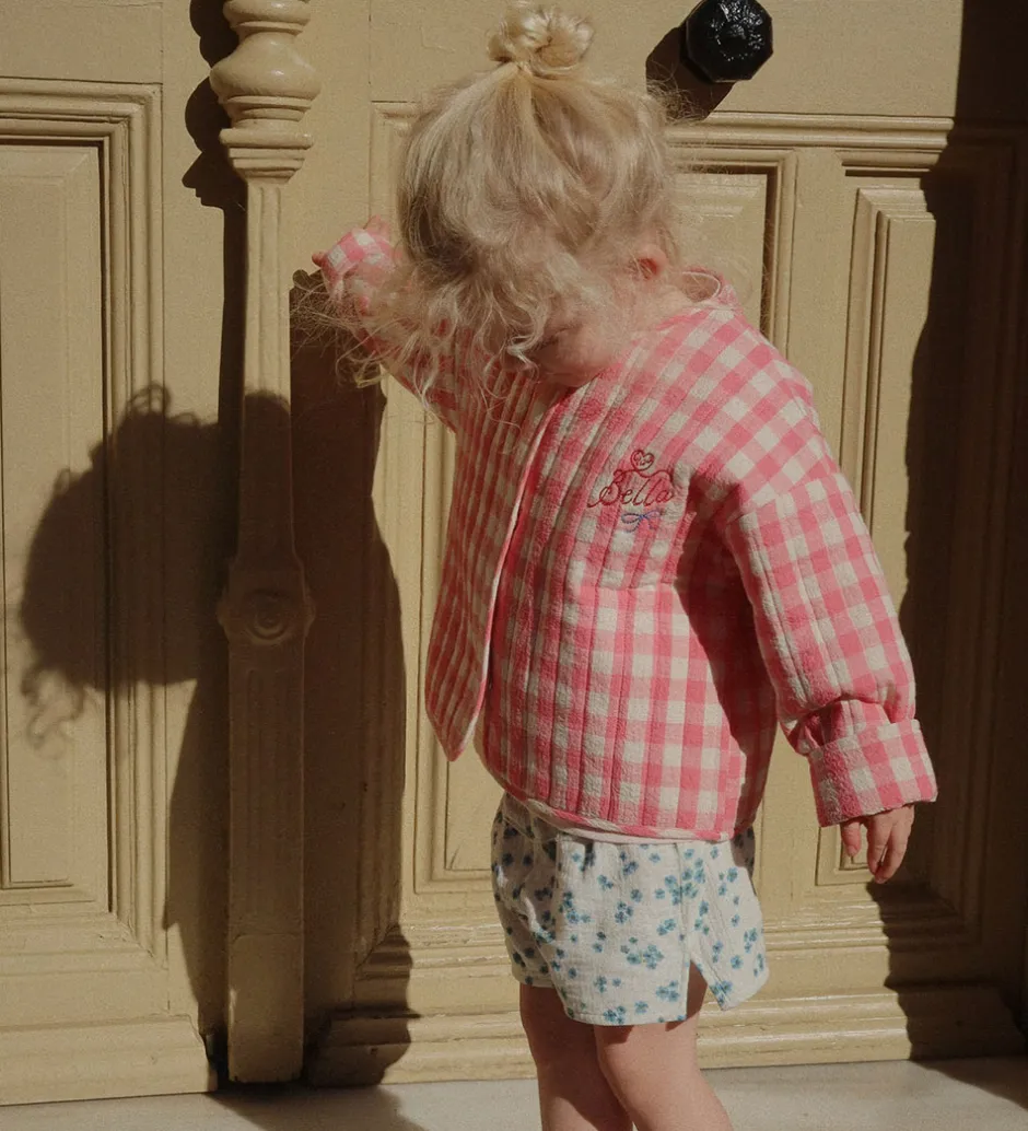 Børn Konges Sløjd x Rosie H-W Termojakke - Peach Blossom Check