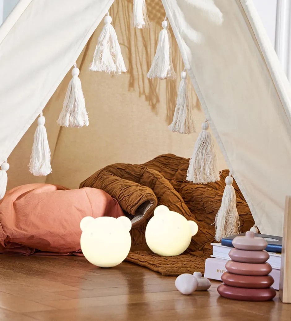 Fritstående Lamper|Lamper*Kreafunk Lampe - Blob - 12 cm - Hvid/Moon Grey