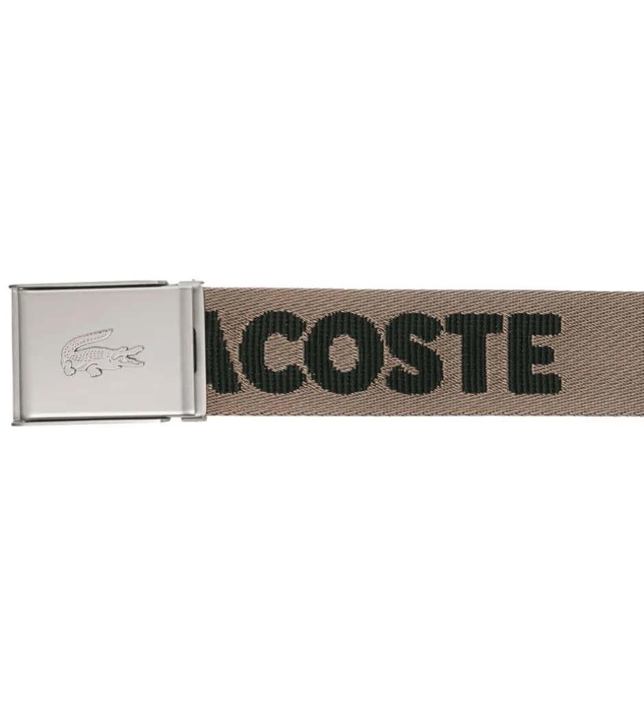 Bælter*Lacoste Bælte - Jaquard Webbing - Morel Noir