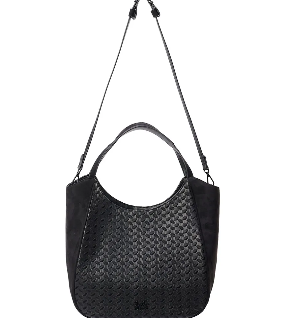 Lala Berlin Shopper - Mar - Heritage Embroidery Black