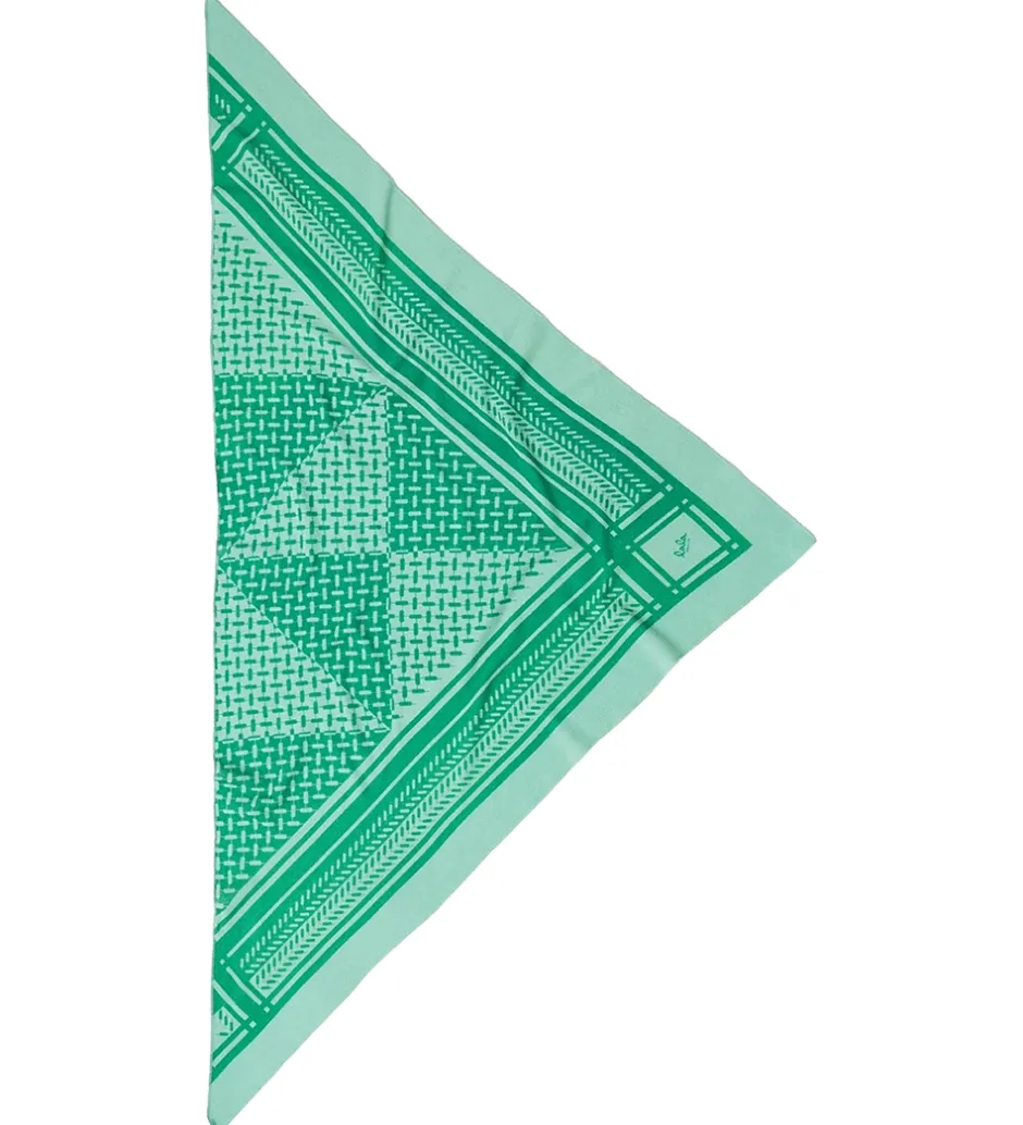 Børn Lala Berlin Tørklæde - 162x85 - Triangle Puzzle - Goryeo/Grøn