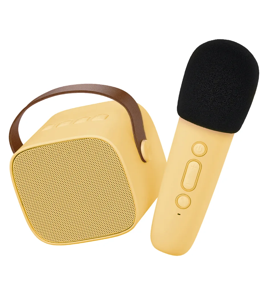 Musikinstrumenter|Højtalere*Lalarma Højtaler m. Mikrofon - Trådløs - Karaoke - Gul