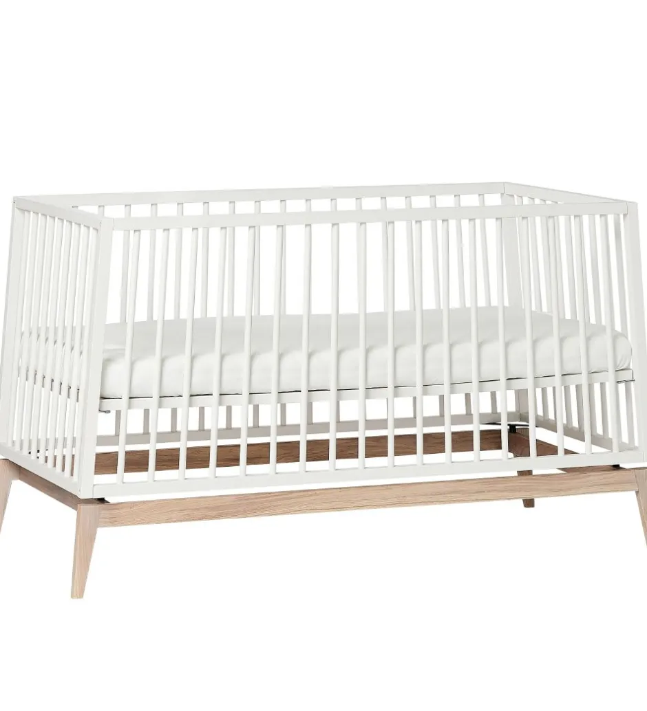 Senge*Leander Luna Babyseng - 140x70 - Hvid/Eg