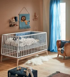 Senge*Leander Luna Babyseng - 140x70 - Hvid/Eg