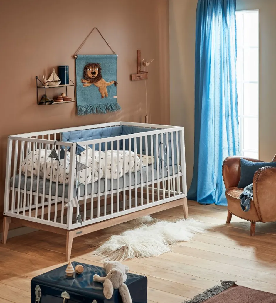 Senge*Leander Luna Babyseng - 140x70 - Hvid/Eg