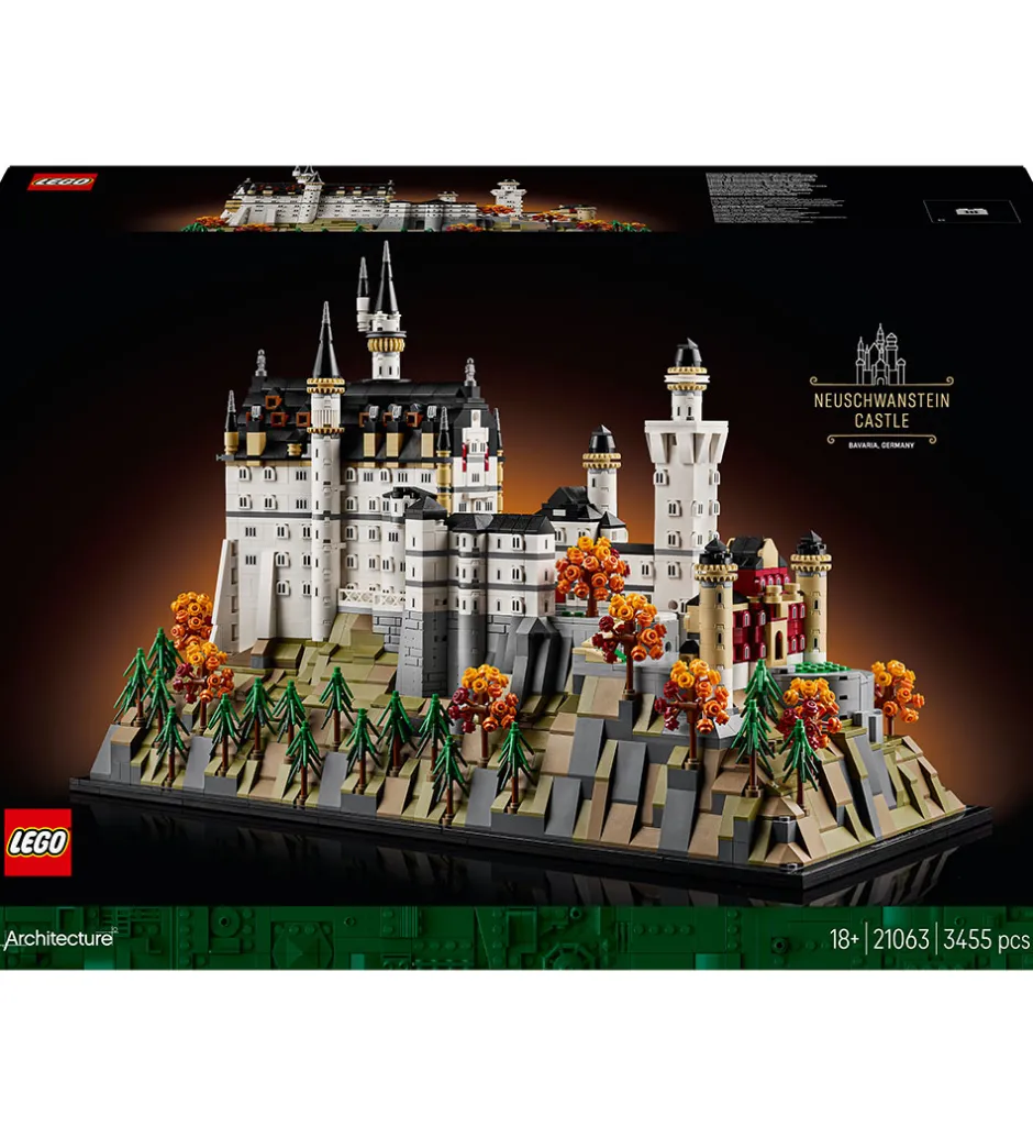Lego®|Konstruktionslegetøj*LEGO® Architecture - Neuschwanstein Slot 21063 - 3455 Dele