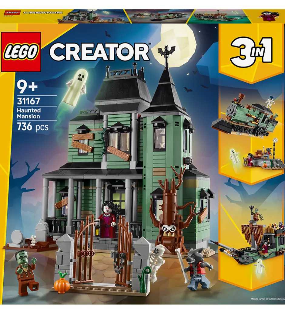 Lego®|Konstruktionslegetøj*LEGO® Creator - Hjemsøgt Palæ 31167 - 3-i-1 - 736 Dele