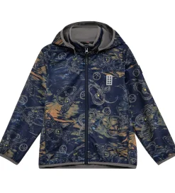 Børn LEGO® Wear LEGO® Ninjago Softshelljakke - LWSaku 200 - Dark Navy m. Print