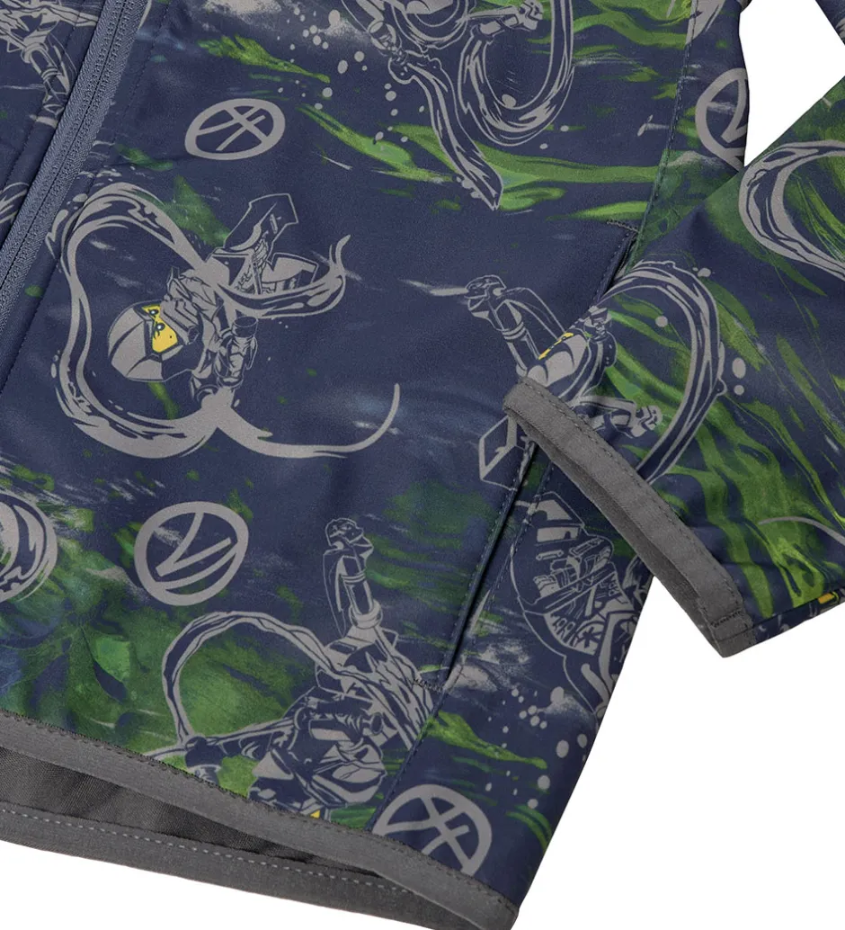 Softshell*LEGO® Wear LEGO® Ninjago Softshelljakke - LWSaku 200 - Dark Blue m. Print