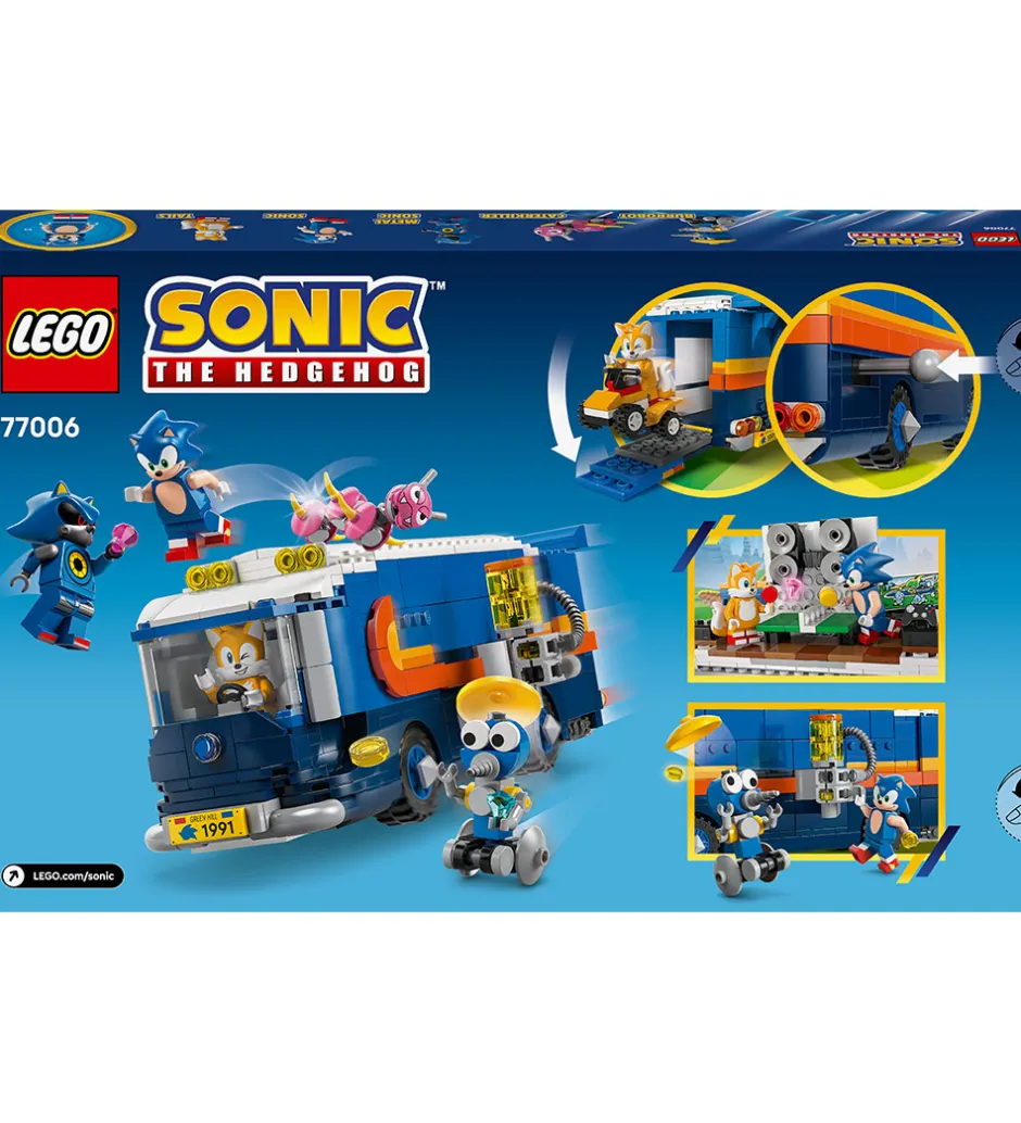 Lego®|Konstruktionslegetøj*LEGO® Sonic The Hedgehog - Team Sonics Kommandovogn 77006 - 747