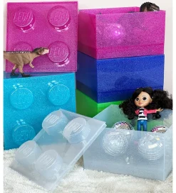 LEGO® Storage Opbevaringsboks - 4 Knopper - Glitter Violet