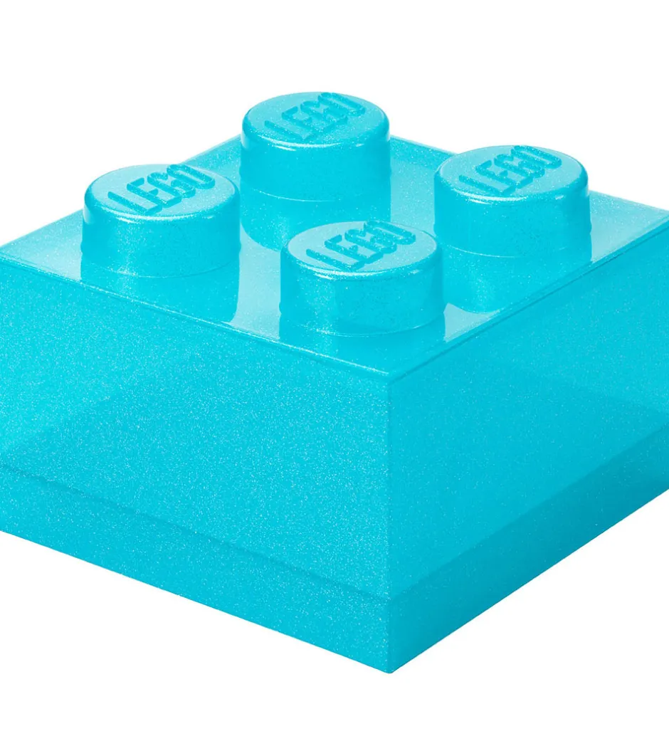 Bokse Og Kasser|Opbevaring*LEGO® Storage Opbevaringsboks - 4 Knopper - Glitter Light Blue
