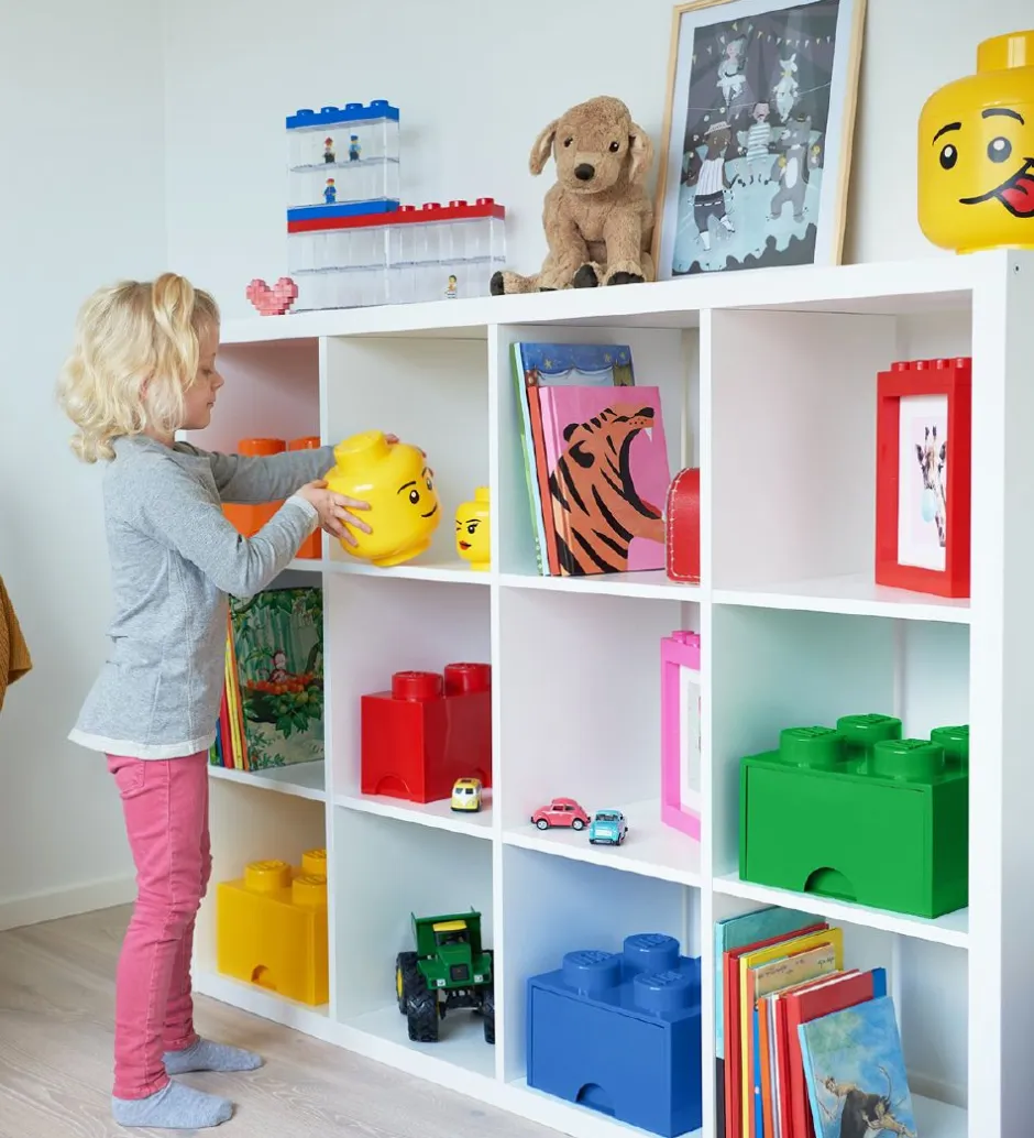 Skuffer*LEGO® Storage Opbevaringsskuffe - 4 Knopper - 25x25x18 - Gul