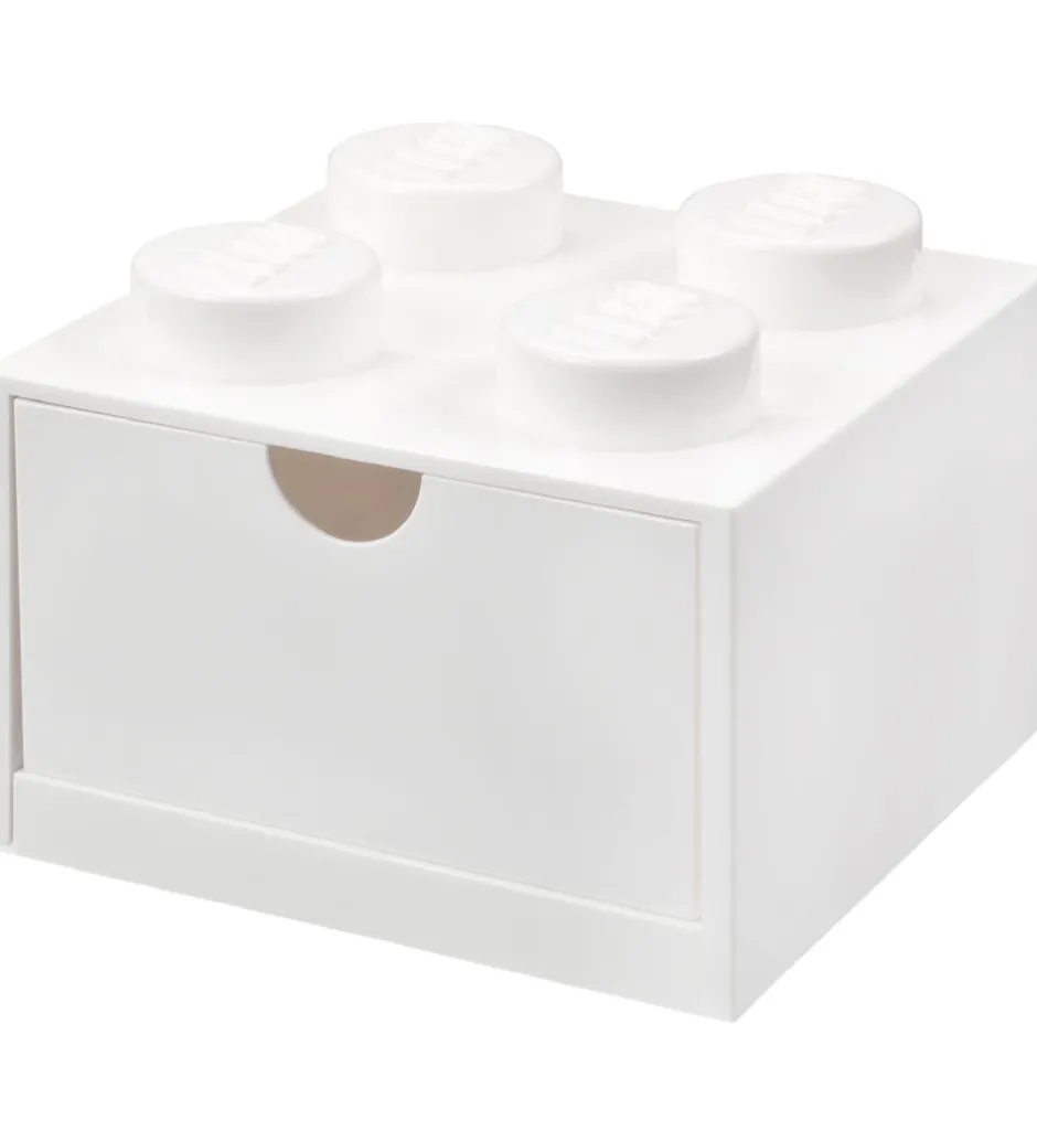 Skuffer*LEGO® Storage Opbevaringsskuffe - 4 Knopper - 15x15x9 - Hvid