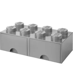 Skuffer*LEGO® Storage Opbevaringsskuffe - 8 Knopper - 50x25x18 - Grå