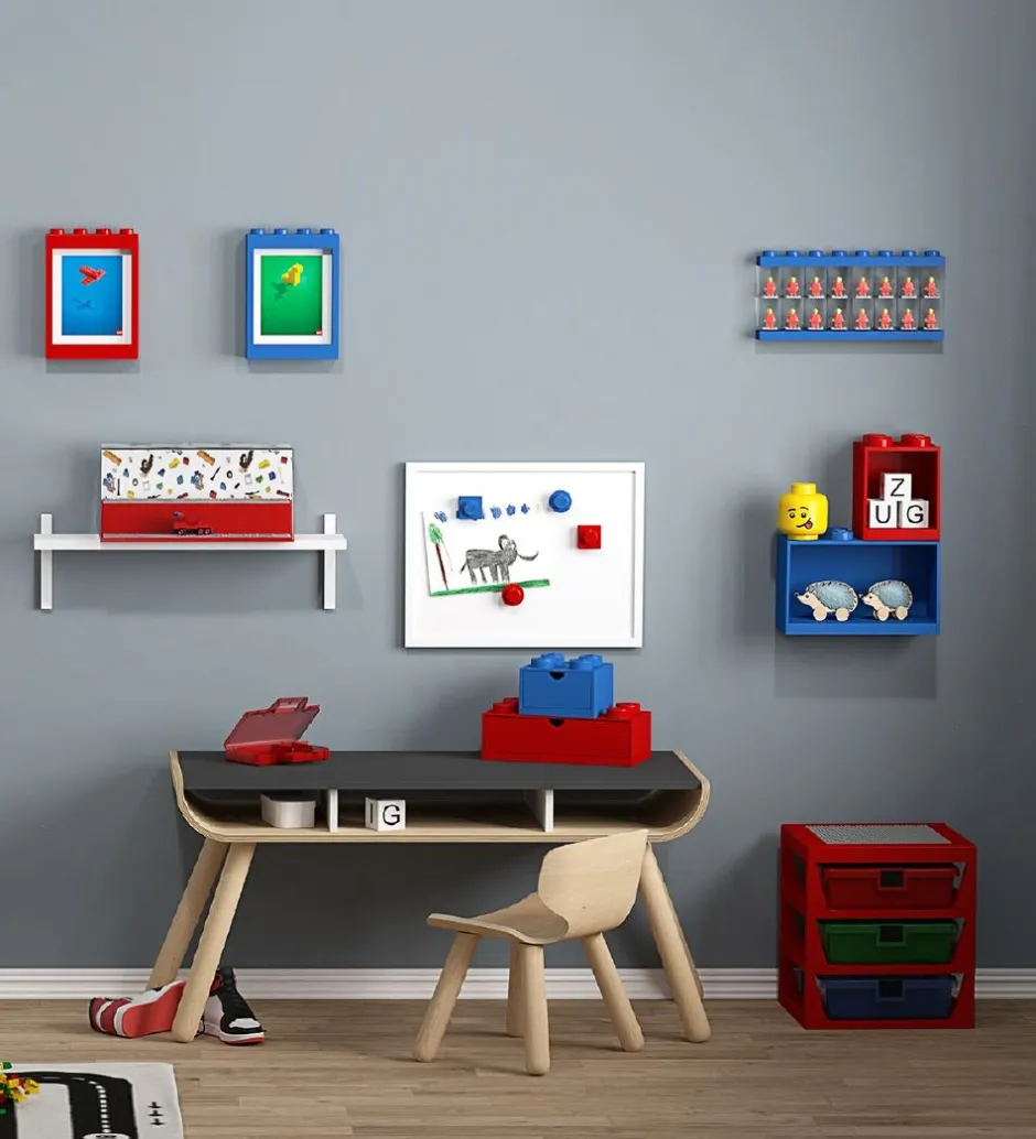 Skuffer*LEGO® Storage Opbevaringsskuffe - 8 Knopper - 31x15x9 - Rød