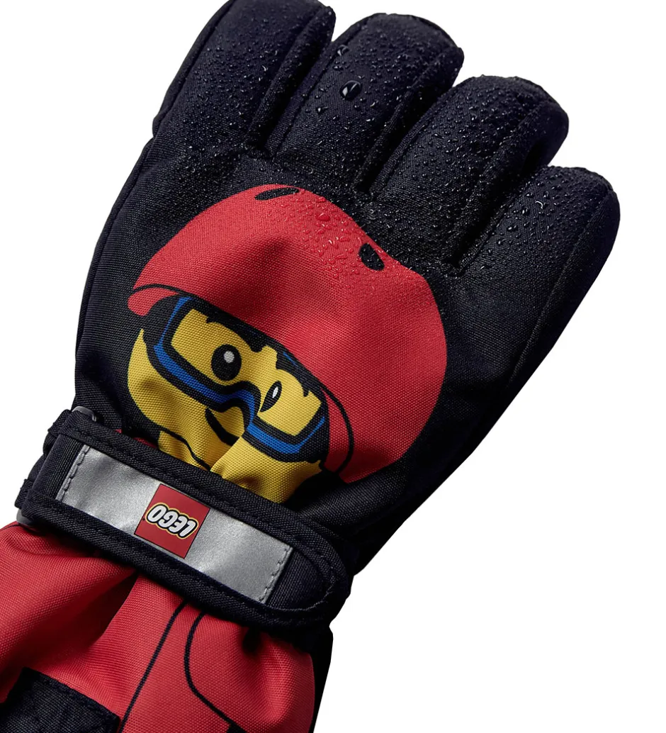 Handsker Og Luffer*LEGO® Wear Handsker - LWAgan 811 - Sort/Rød