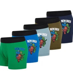 Børn LEGO® Wear Ninjago Boxershorts - 5-pak - LwAgan 608 - Blå/Brun/G