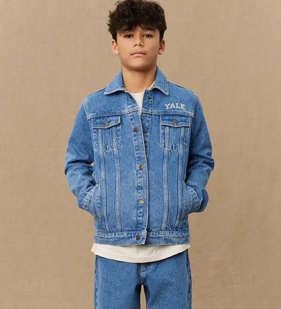 Børn Les Deux Denimjakke - Rally Yale - Medium Indigo Wash