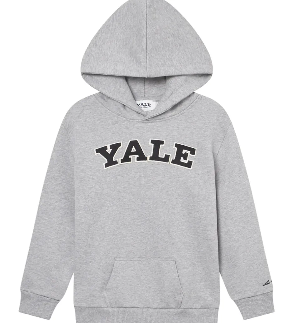 Børn Les Deux Hættetrøje - Yale - Lys Grå Meleret/Sort
