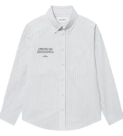 Skjorter*Les Deux Skjorte - Kent Print Stripe - Xenon Blue