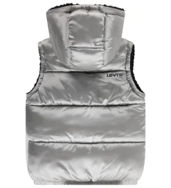 Børn Levis Dynevest m. Fleece - Vendbar - Sølv/Sort