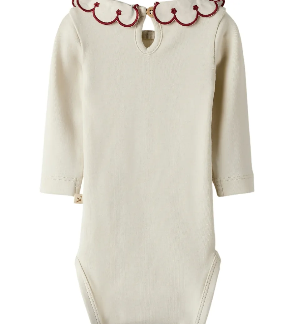 Bodyer*Lil Atelier Lil' Atelier Body L/Æ - NmfFundo - Turtledove/ Red Dahila