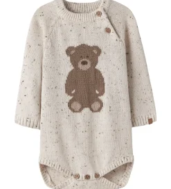 Børn Lil Atelier Lil' Atelier Body L/Æ - Strik - NbnGalto - Turtledove/Teddy