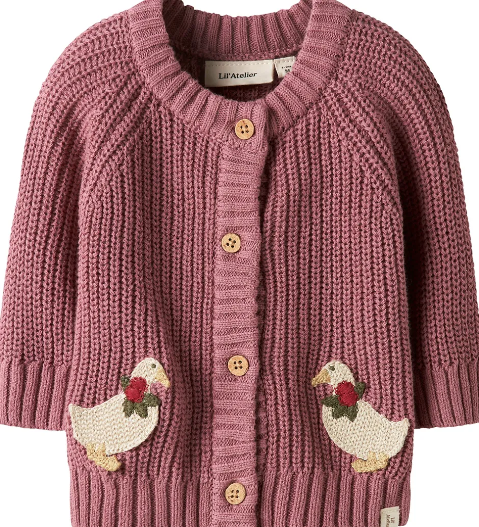 Børn Lil Atelier Cardigan - Strik - NbfEmlen - Nostalgia Rose