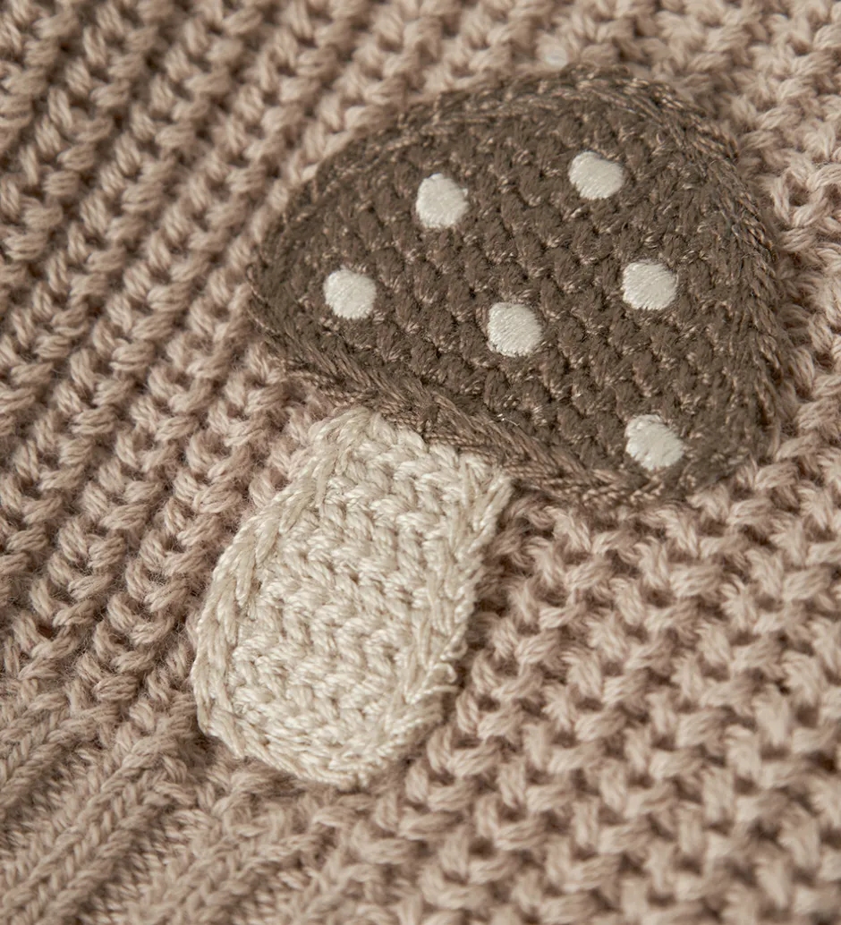 Børn Lil Atelier Cardigan - Strik - NbmEmlen - Oxford Tan m. Svampe