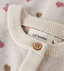 Børn Lil Atelier Cardigan - Strik - NbfSaran - Turtledove/Sepia Tint