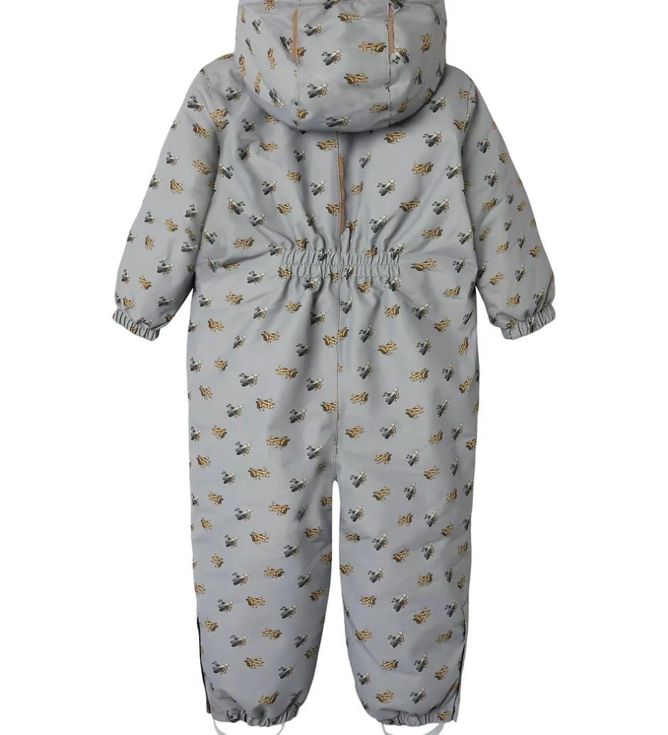 Flyverdragter*Lil Atelier Lil' Atelier Flyverdragt - NmmLasnow10 - Ultimate Grey/Airplanes