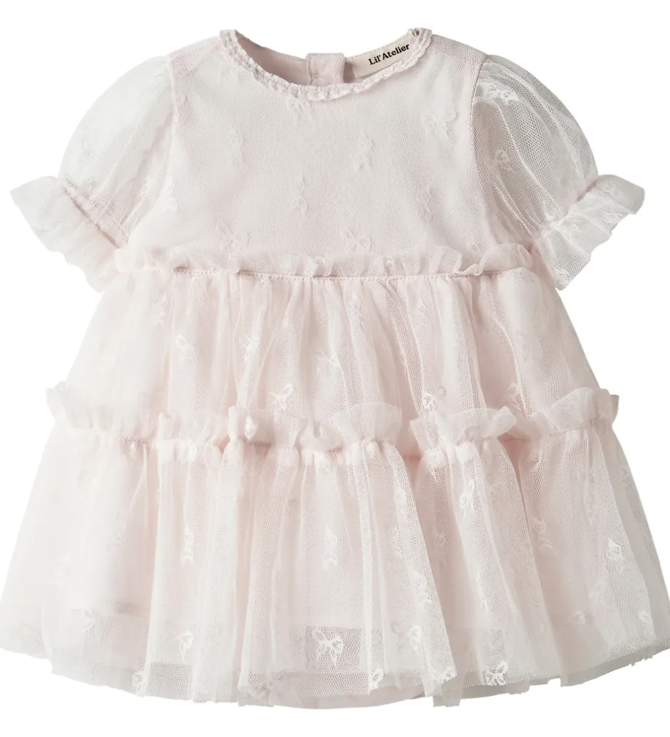 Børn Lil Atelier Kjolebody k/æ - NbfRosetta - Tyl - Almost Mauve