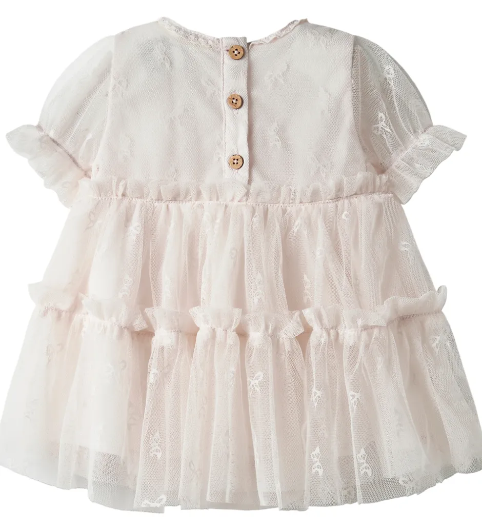 Børn Lil Atelier Kjolebody k/æ - NbfRosetta - Tyl - Almost Mauve