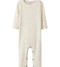 Nattøj*Lil Atelier Natdragt - Rib - NbfGago - Almost Mauve/Flowers