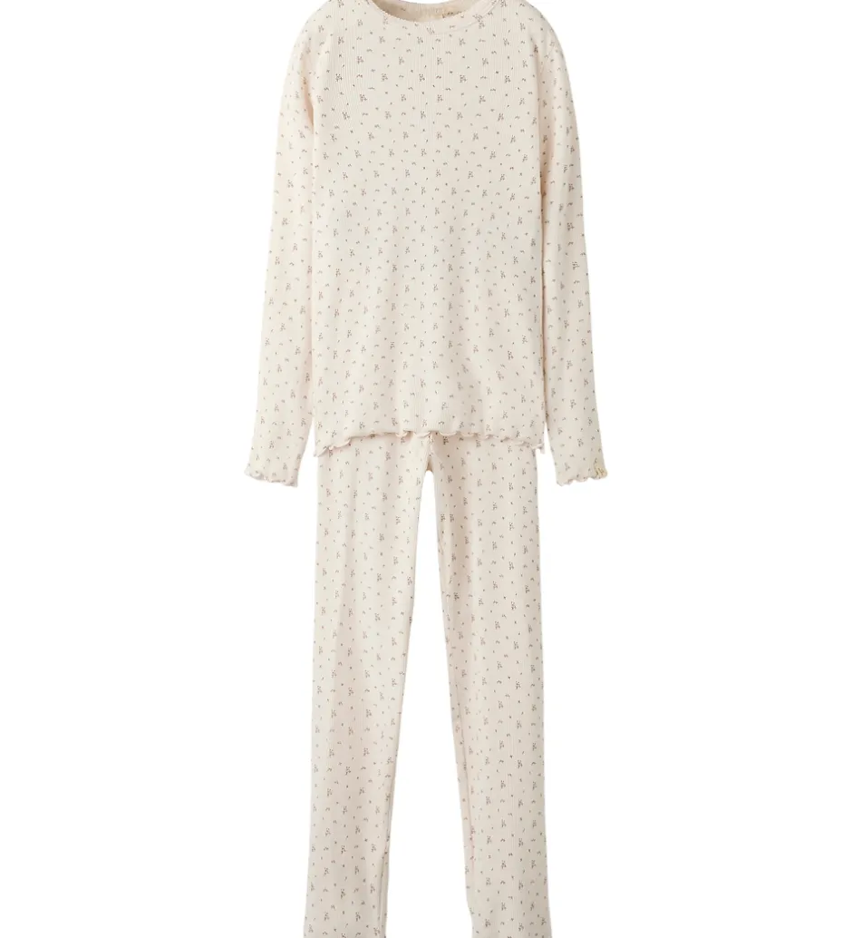 Børn Lil Atelier Nattøj - Rib - NmfGago - Almost Mauve/Flowers