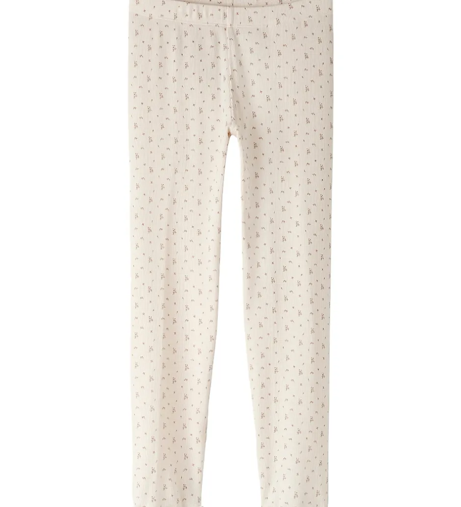 Børn Lil Atelier Nattøj - Rib - NmfGago - Almost Mauve/Flowers