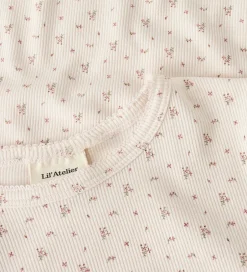 Børn Lil Atelier Nattøj - Rib - NmfGago - Almost Mauve/Flowers
