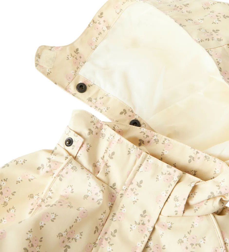 Sommerjakker*Lil Atelier Lil' Atelier Sommerjakke - NmfGerda - Bleached Sand m. Blomster