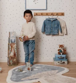 Børn Little Dutch Gulvtæppe - 102x118 cm - Blå Svamp