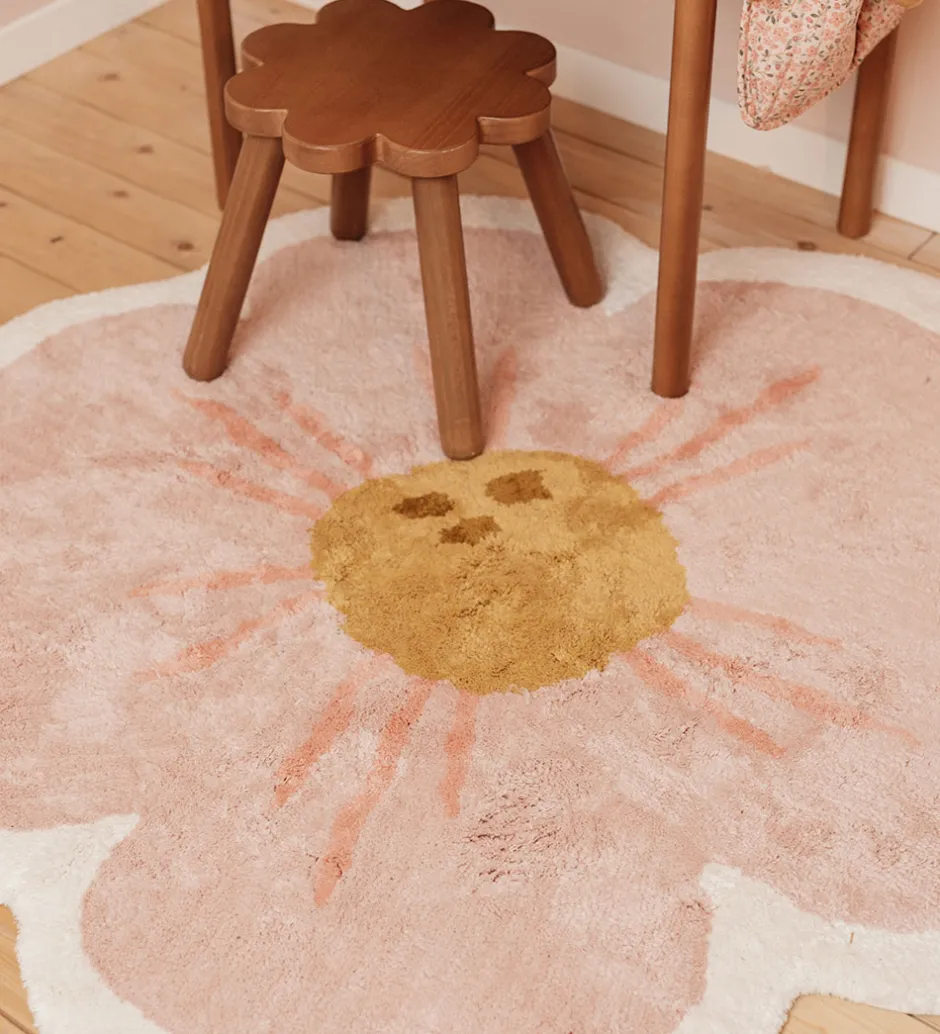 Tæpper|Gulvtæpper*Little Dutch Gulvtæppe - 110x110 cm - Pink Blomst