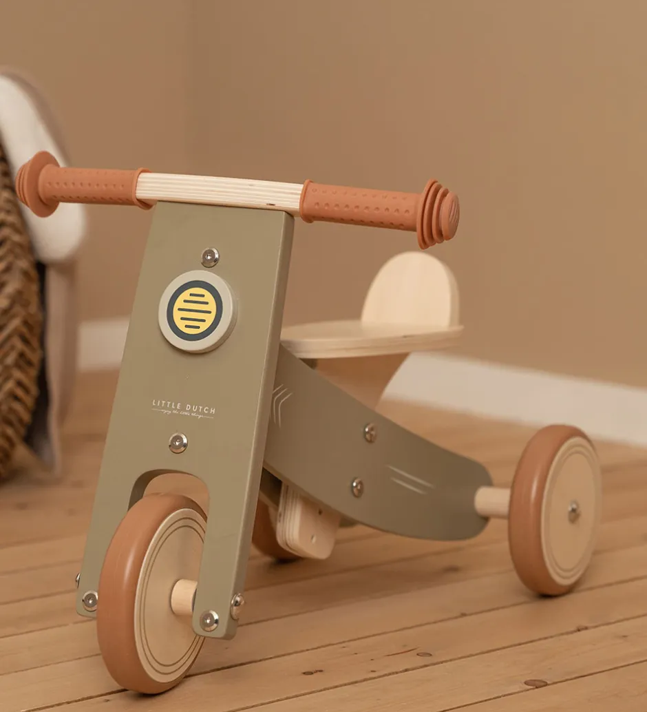 Motorisk Legetøj|Løbecykler*Little Dutch Løbecykel - Træ - Olive
