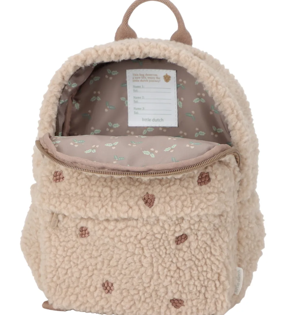 Rygsække*Little Dutch Rygsæk - Teddy Forest Friends - Beige