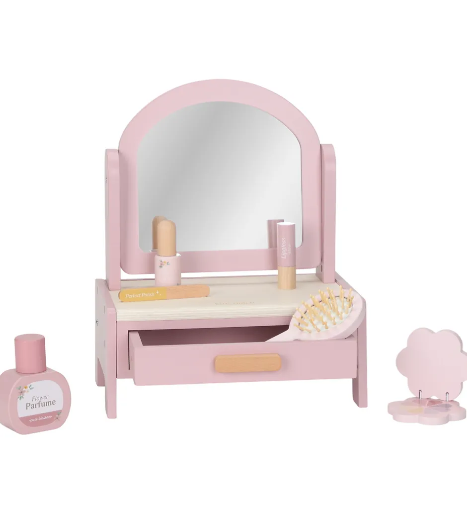 Trælegetøj|Rolleleg*Little Dutch Sminkebord - Træ - Pink